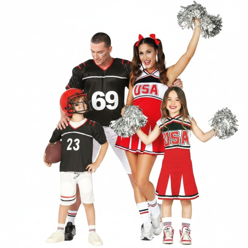 Grupo de Jogadores de Rugby - Cheerleaders