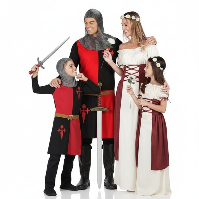 Grupo de Soldados e donzelas medievais