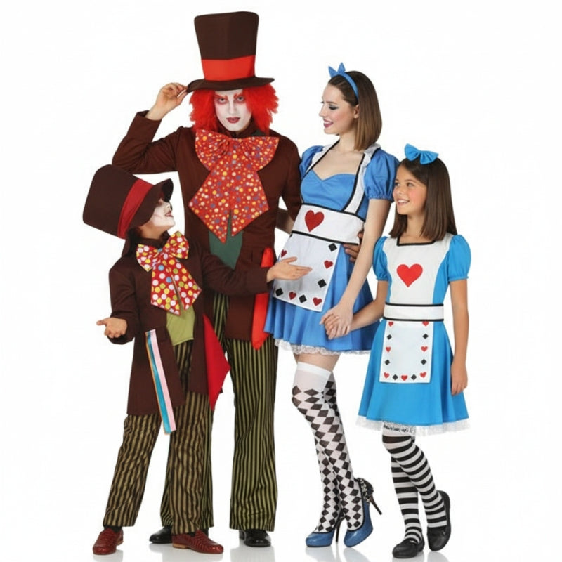 Grupo de Chapeleiro Louco e Alice no País das Maravilhas