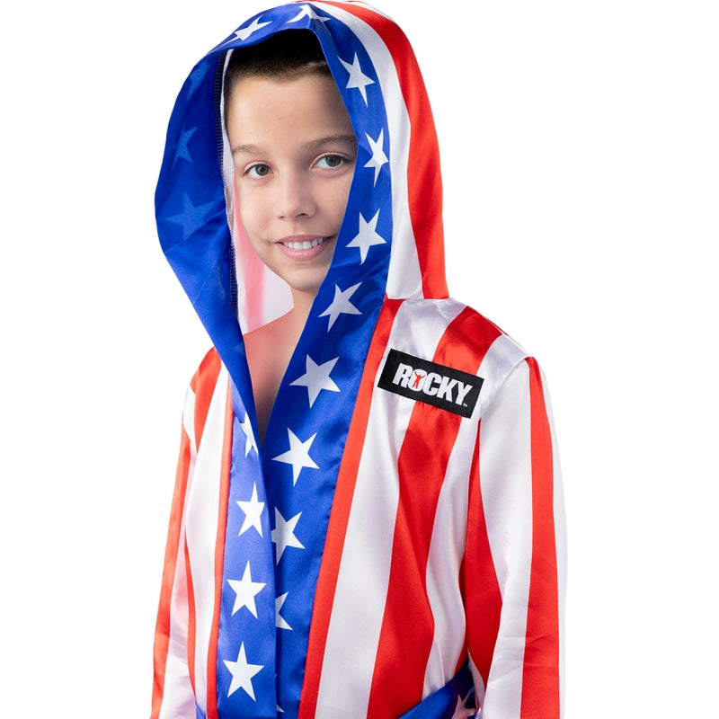 Disfraz de Bata de Rocky Balboa para niño Detalle