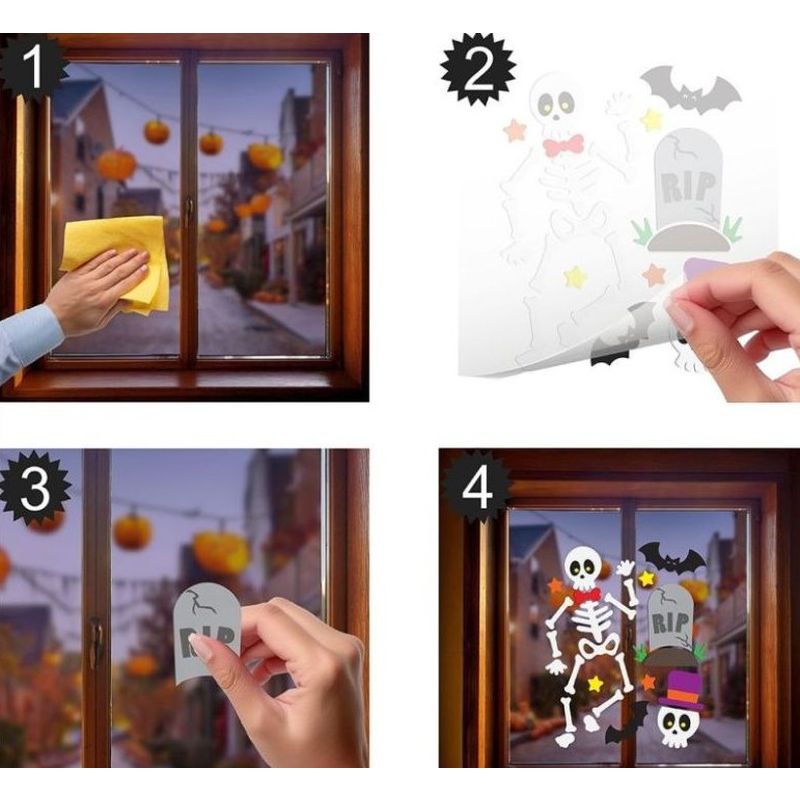 Decoración Gel Esqueletos Halloween Instrucciones