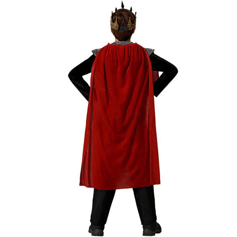 Disfraz de Rey de la Edad Media para niño Espalda