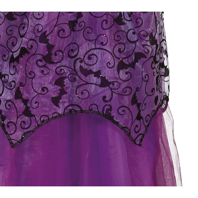 Disfraz de Bruja Murciélagos para niña Detalle Bis