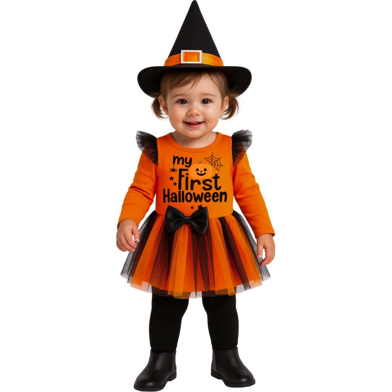 Disfraz de Brujita Calabaza Halloween para bebé