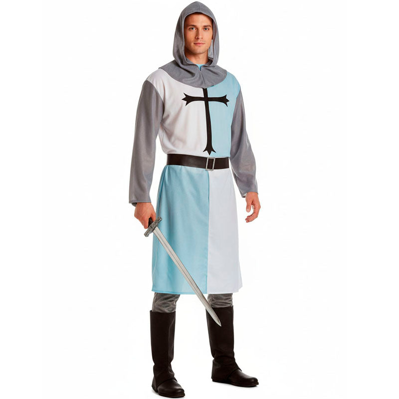 Disfraz de Cruzado Azul Medieval para hombre Bis