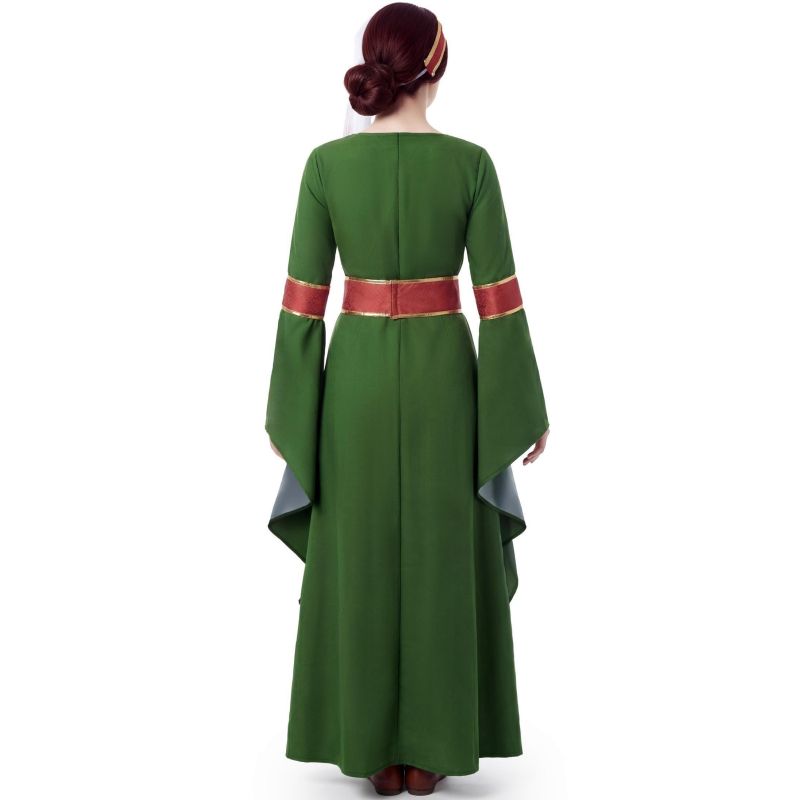 Disfraz de Dama Medieval Noble para mujer Espalda
