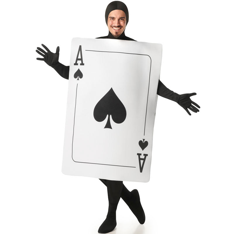 Disfraz de Carta Póker As de Picas adulto unisex Hombre