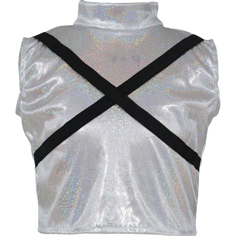 Disfraz de K-pop Silver Leader para mujer Pieza dos