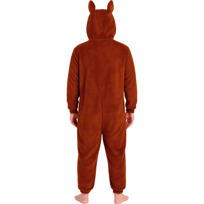 Disfraz de Labubu marrón para mujer Espalda