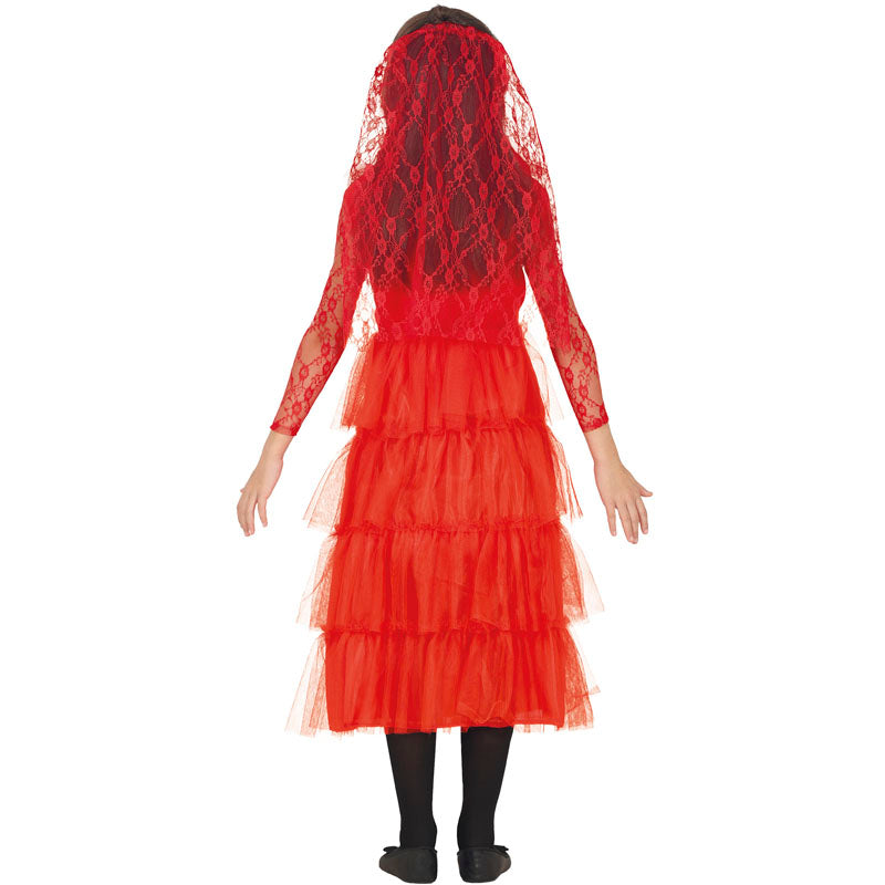 Disfraz de Lydia novia Beetlejuice para niña Espalda