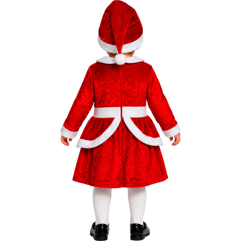 Disfraz de Mamá Noel rojo para bebé espalda