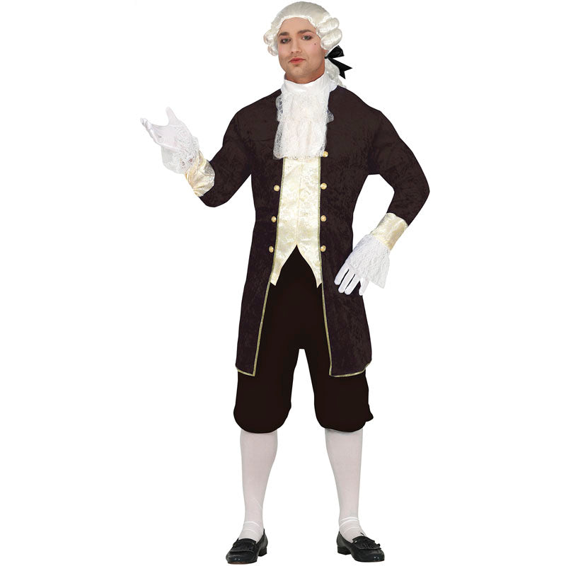 Disfraz de Marqués Época marrón para hombre