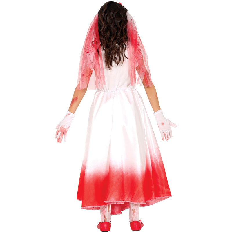 Disfraz de Novia Sangrienta para niña Espalda