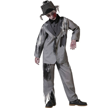 Disfraz de Novio Fantasma gris para niño