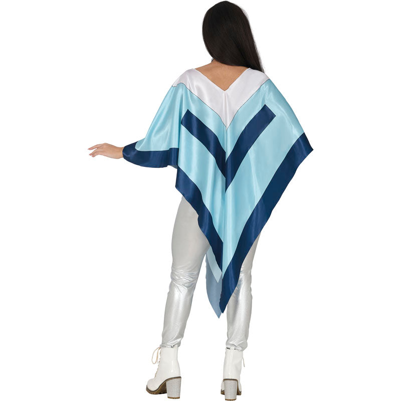 Disfraz de Poncho Disco Abba para mujer Espalda
