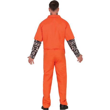 Disfraz de Preso Guantánamo tatuado para hombre Espalda