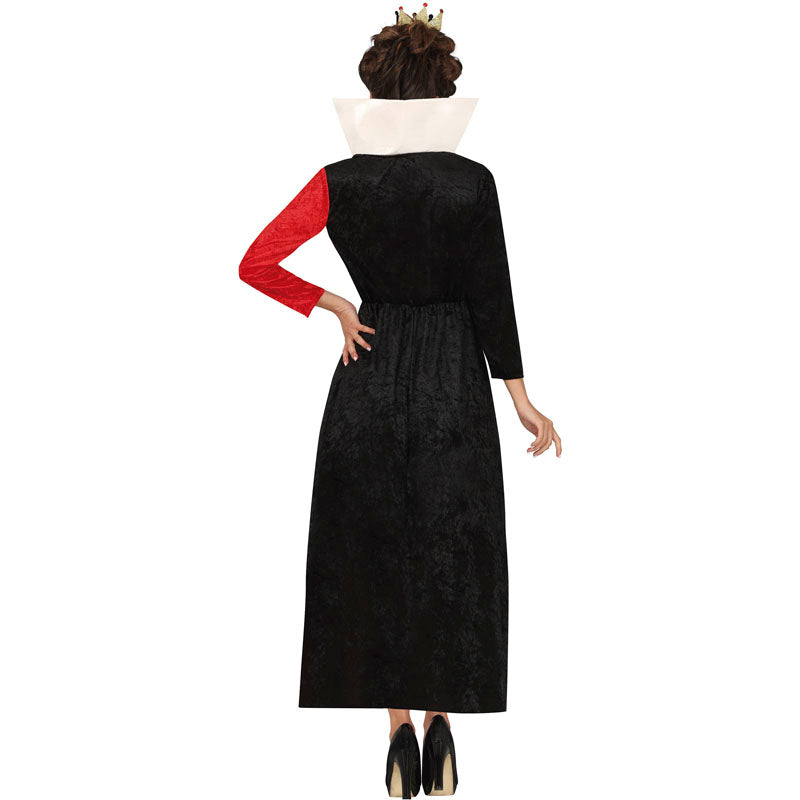 Disfraz de Reina Corazones Wonderland para mujer Espalda