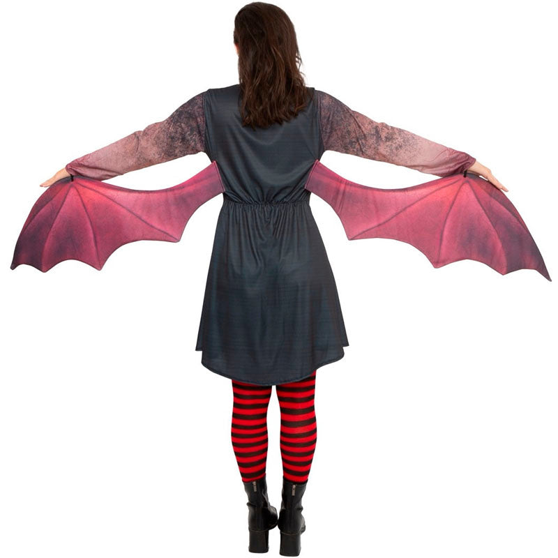 Disfraz de Vampiresa con alas para mujer espalda