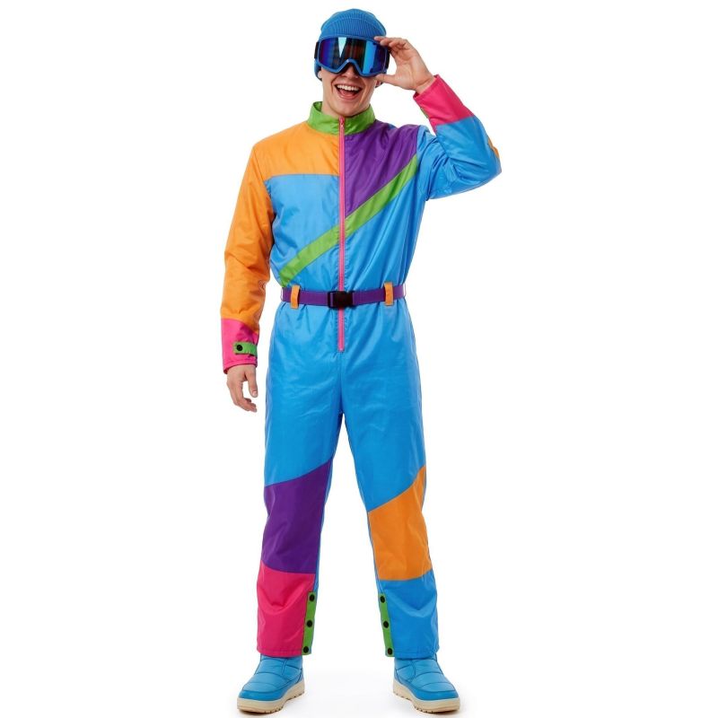 Disfraz de Esquiador azul para hombre