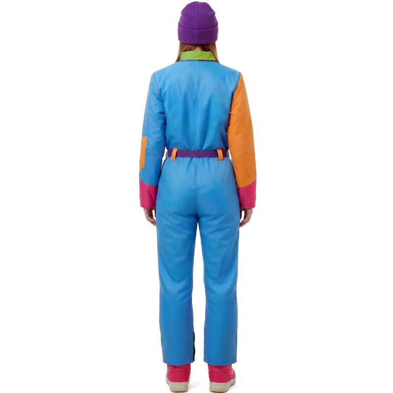 Disfraz de Esquiadora azul para mujer Espalda