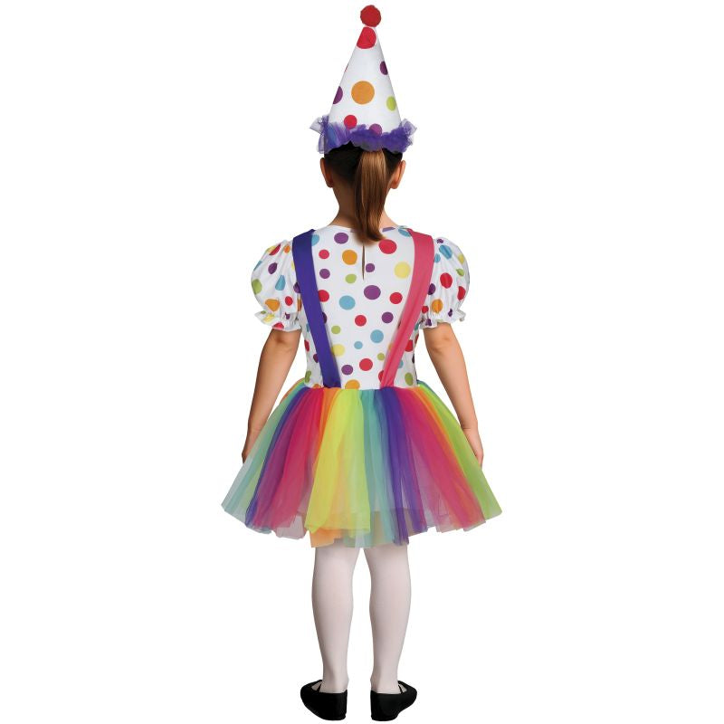 Disfraz de Payasa Multicolor con Tutú para niña Espalda