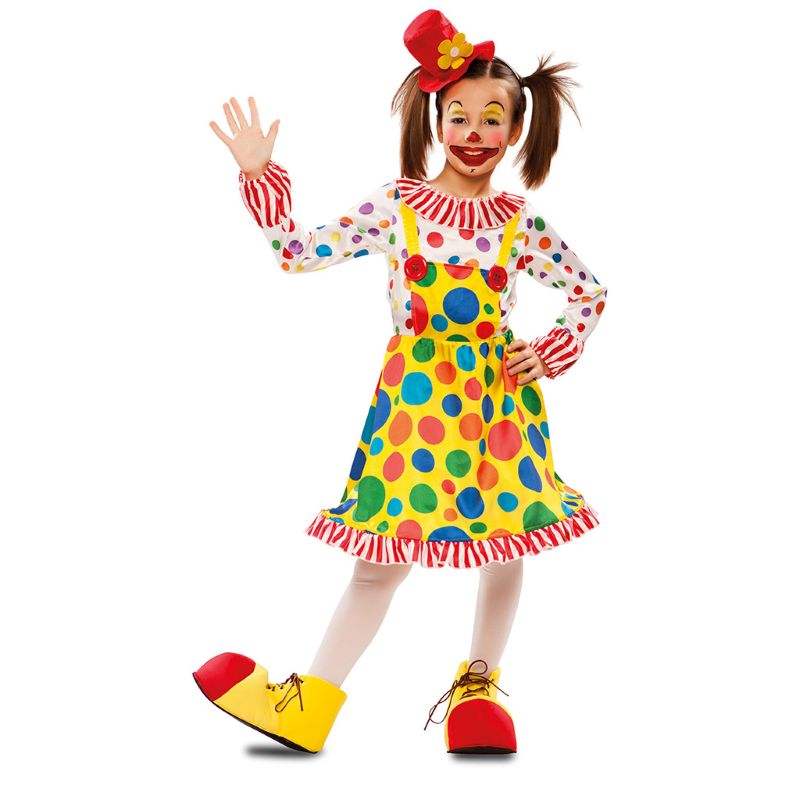 Disfraz de Payasa Topos Multicolor para niña Bis