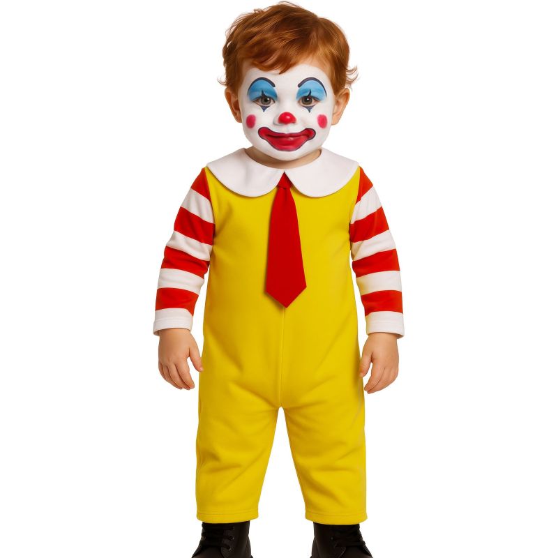 Disfraz de Payaso Macabro Hamburguesería para bebé