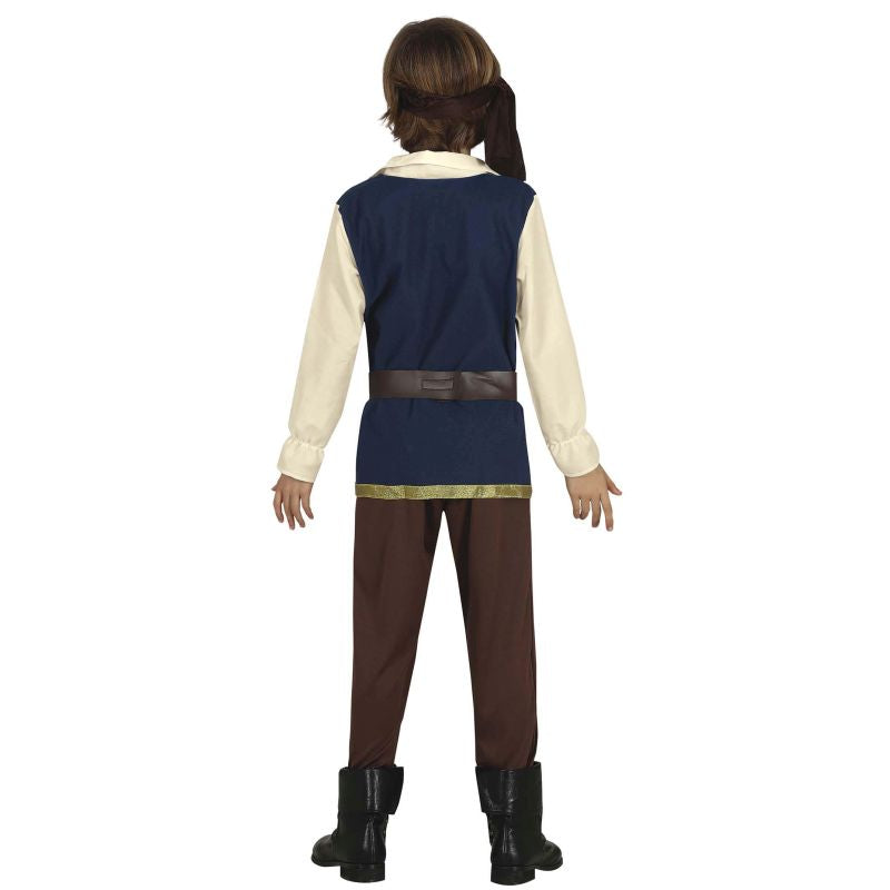 Disfraz de Pirata Sparrow para niño Espalda