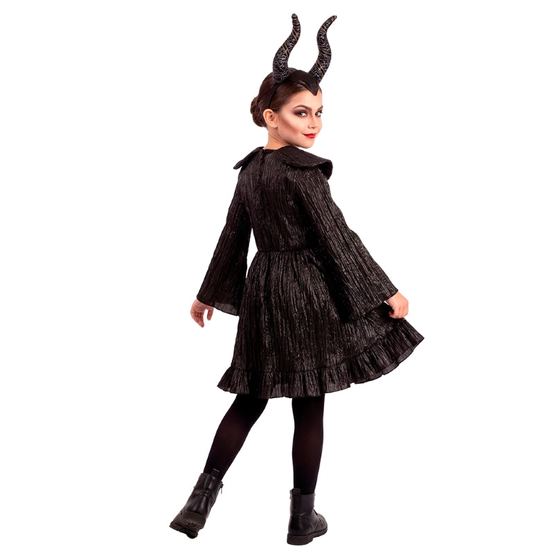 Disfraz de Reina Oscura Maléfica para niña Espalda