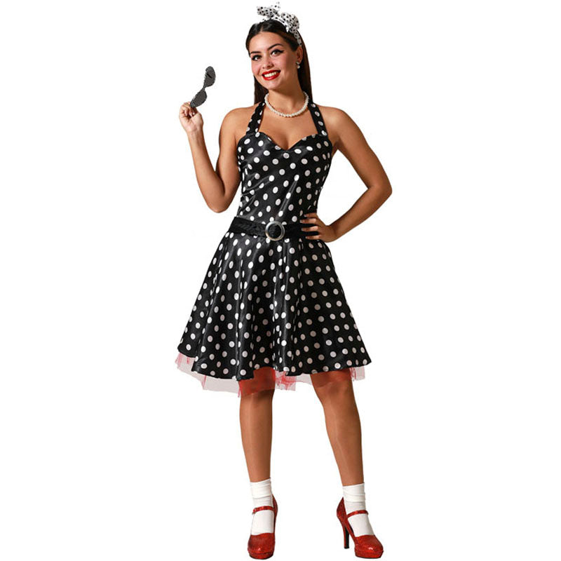 Disfraz para mujer de Años 50 negro