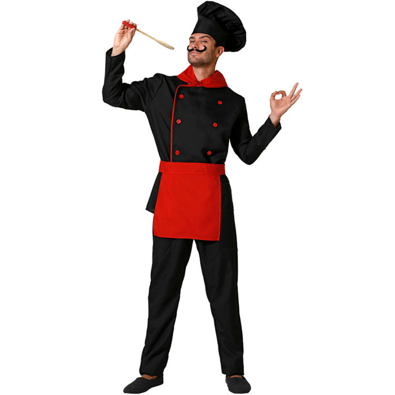 Disfraz para hombre de Cocinero con delantal rojo