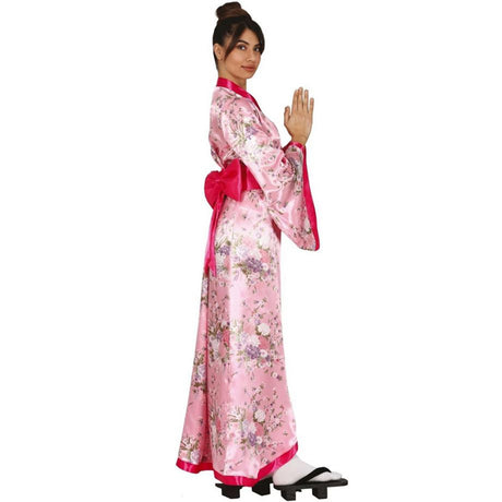 Disfraz Kimono Japonés Rosa para mujer Perfil