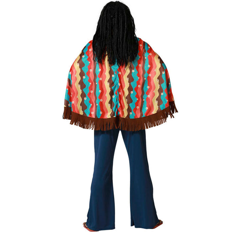 Disfraz para hombre de Hippie multicolor Espalda