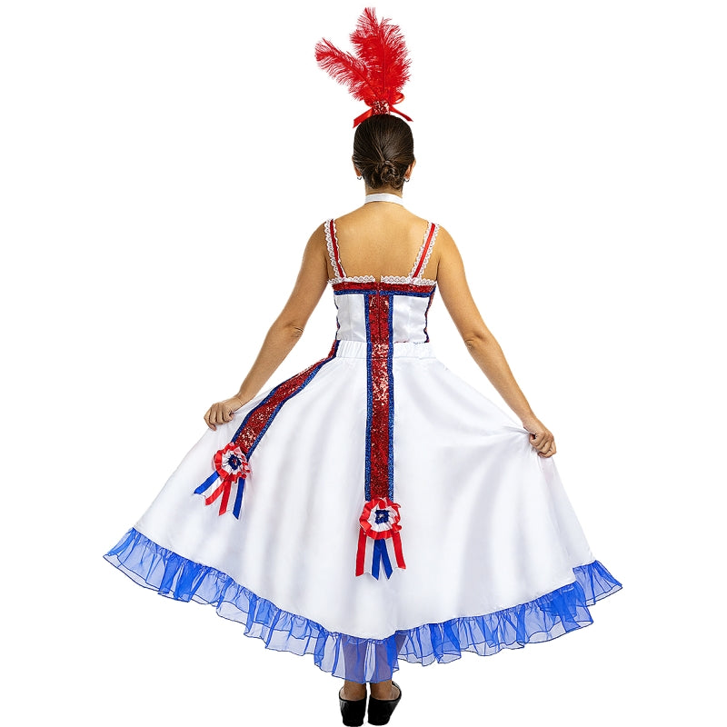 Disfraz de Cabaret Moulin Rouge para mujer Espalda