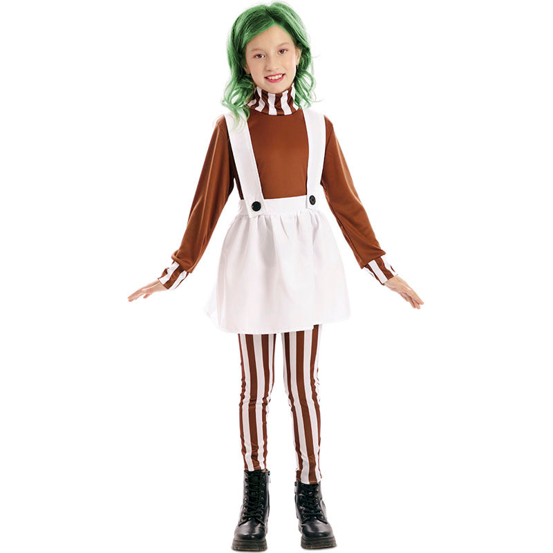 Disfraz de Oompa-Loompa para niña