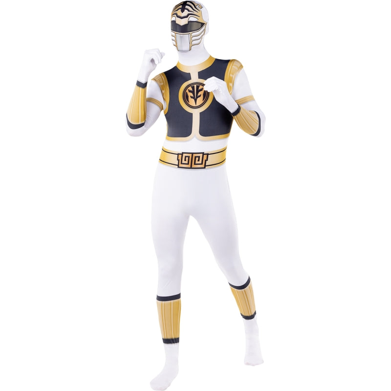 Disfraz de Power Ranger Blanco Segunda piel adulto unisex