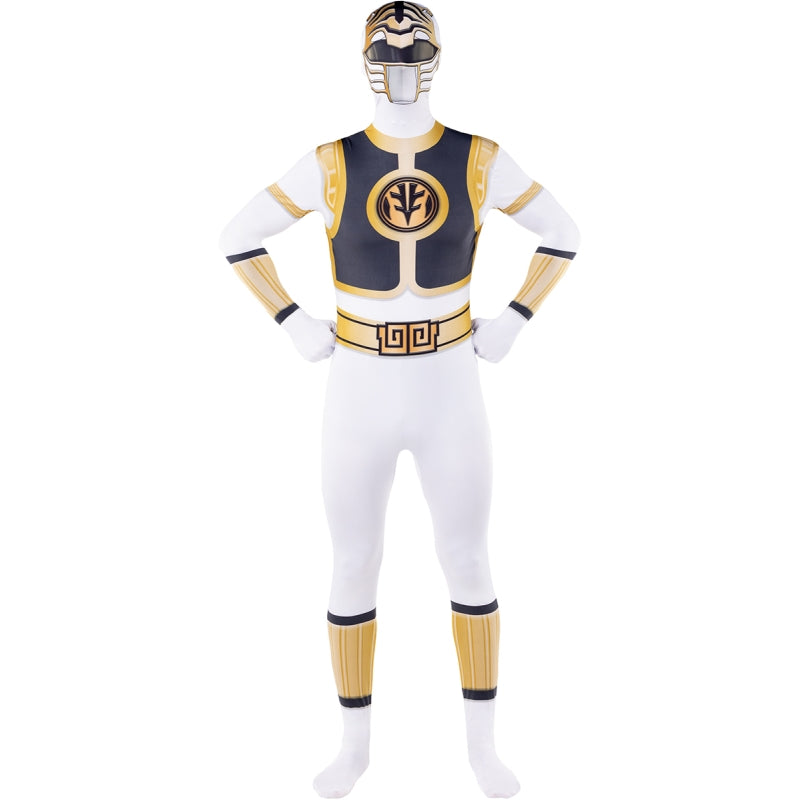 Disfraz de Power Ranger Blanco Segunda piel adulto unisex Bis