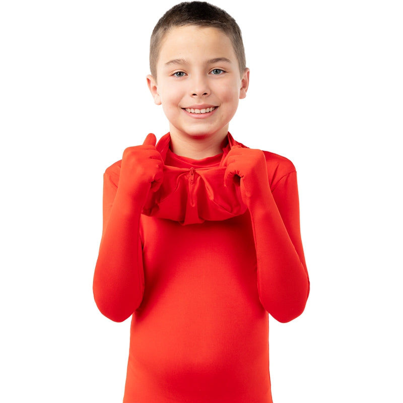 Disfraz de Segunda Piel Rojo infantil Detalle