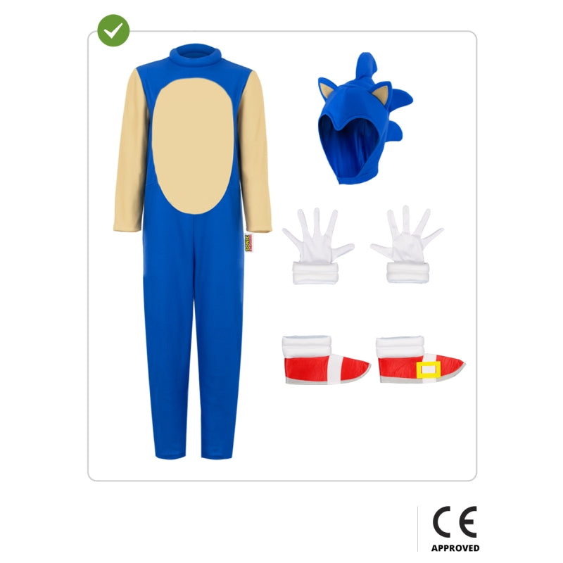 Disfraz de Sonic Oficial Deluxe para niños Contenido