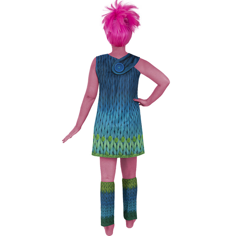 Disfraz de Poppy de los Trolls para mujer Espalda