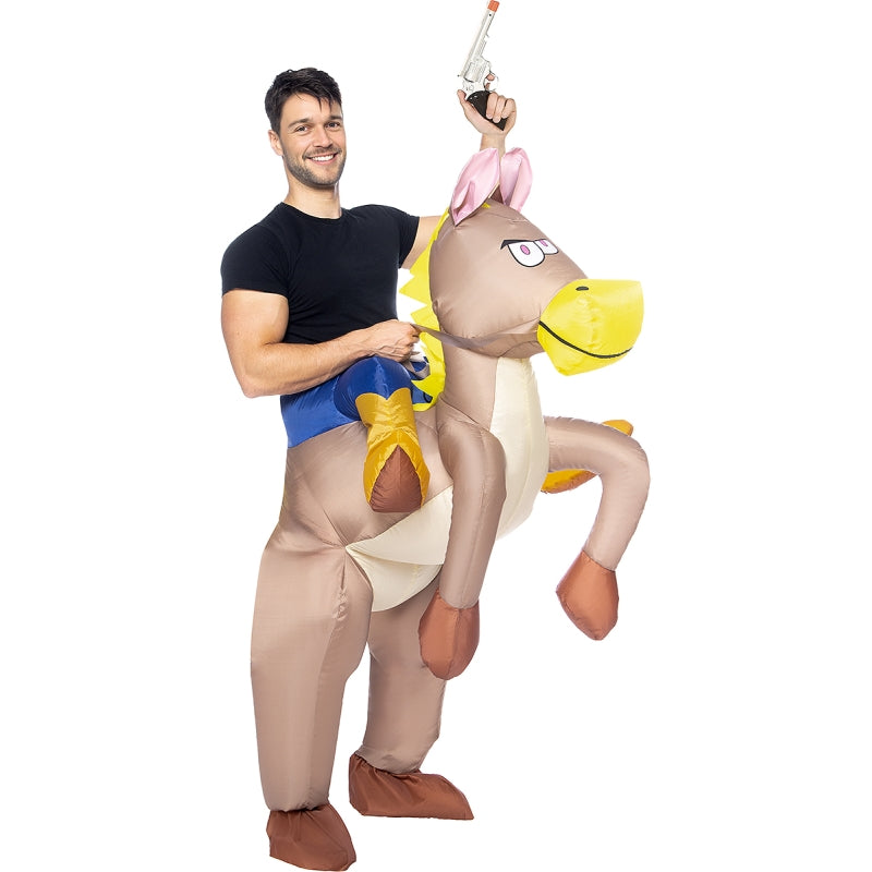 Disfraz de Caballo Hinchable a Hombros adulto unisex