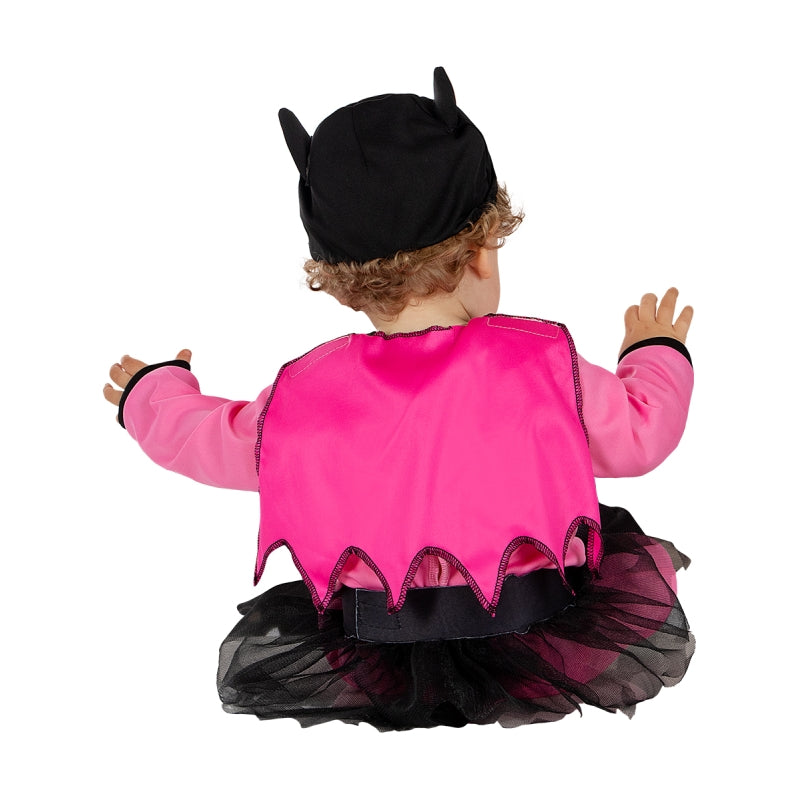 Disfraz de Batgirl Rosa para bebé Espalda