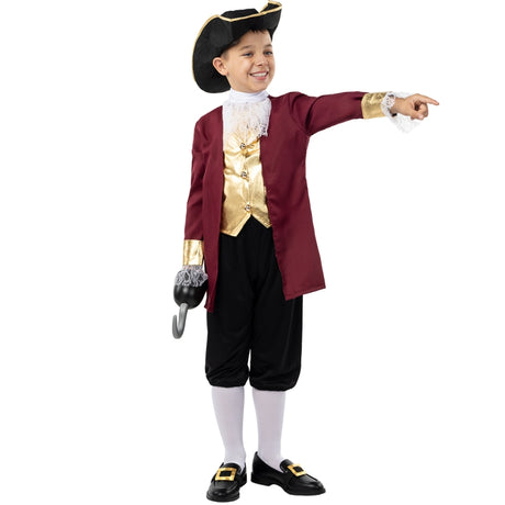 Disfraz de Capitán Garfio clásico para niño