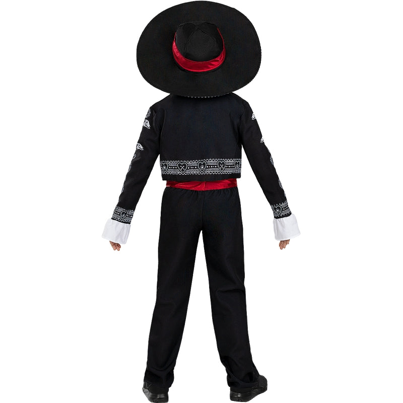 Disfraz de Catrín Día de los Muertos para niño Espalda