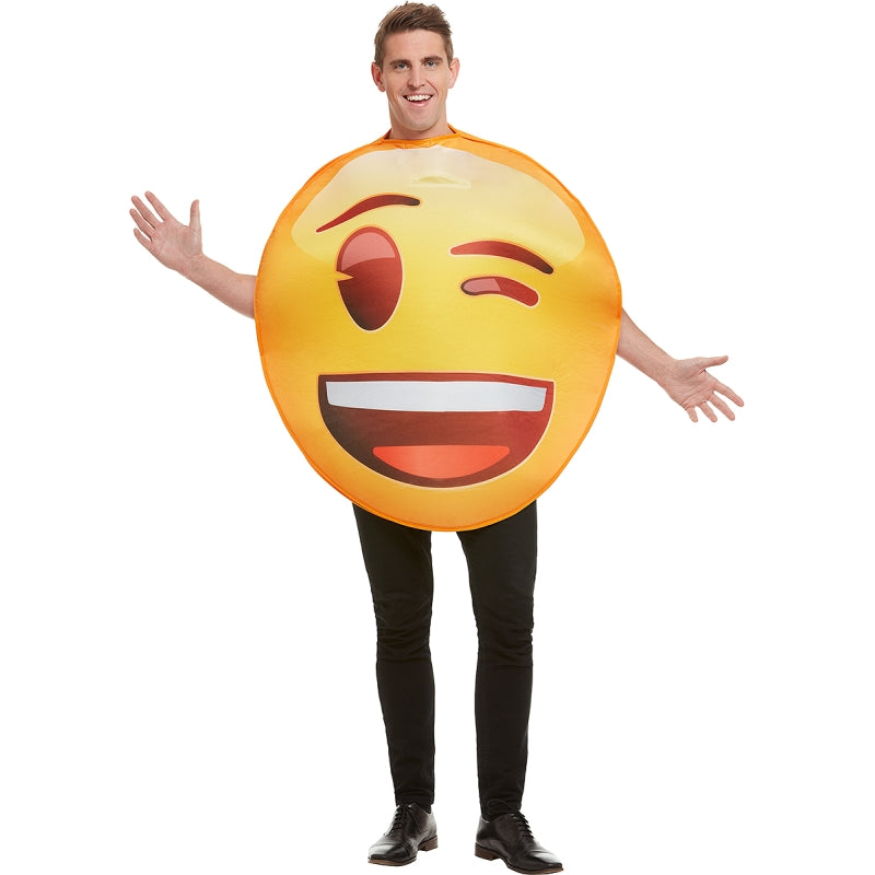 Disfraz de Emoji Guiño Sonriente adulto unisex Hombre