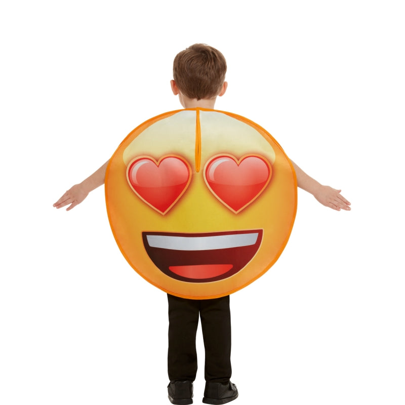 Disfraz de Emoji Sonriente con Ojos Corazón infantil Espalda
