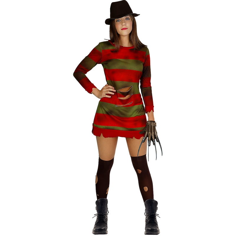 Disfraz de Freddy Krueger de Pesadilla en Elm Street para mujer