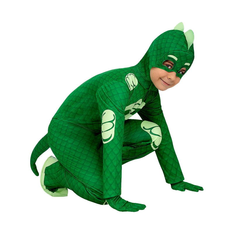 Disfraz de Gekko PJ Masks Deluxe para niño Detalle