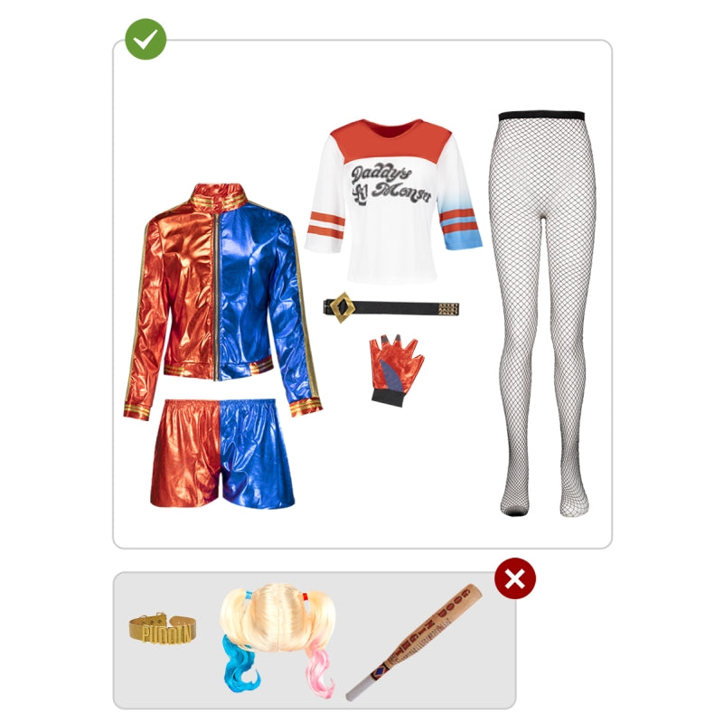 Disfraz de Harley Quinn Original - Escuadrón Suicida para mujer Contenido