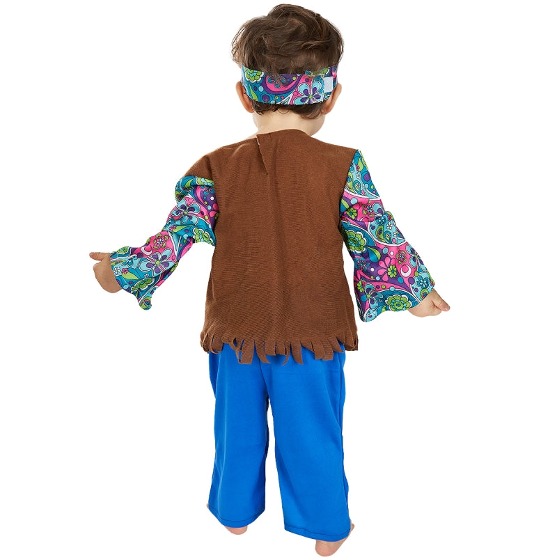 Disfraz de Hippie Paz y Amor para bebé Espalda